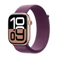 Apple Watch Series 10 GPS 42mm Rose Gold Aluminium Case Plum Sport Loop MWWK3QA/A