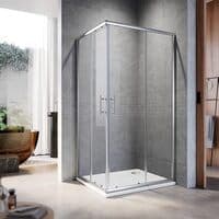 ELEGANT 800 x 700 mm Sliding Corner Entry Shower Enclosure Door Cubicle