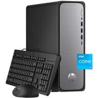 HP OmniDesk Slim Desktop PC - Intel Core i3, 8GB DDR5, 256GB SSD, Silver